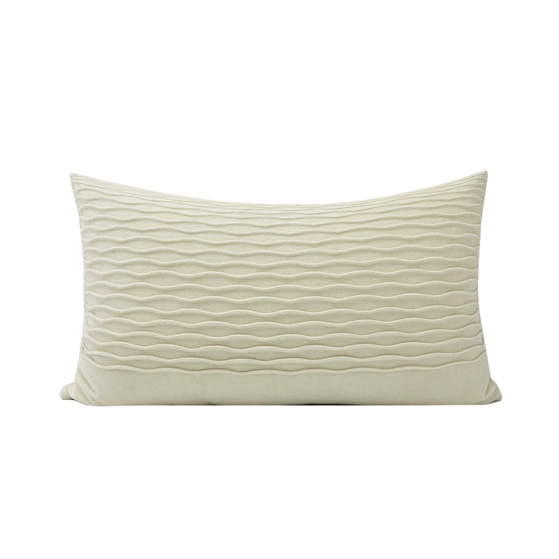 New Beige Wave Pattern Pillows Nordic Modern Minimalist Model Room Sales Office Waist Pillow