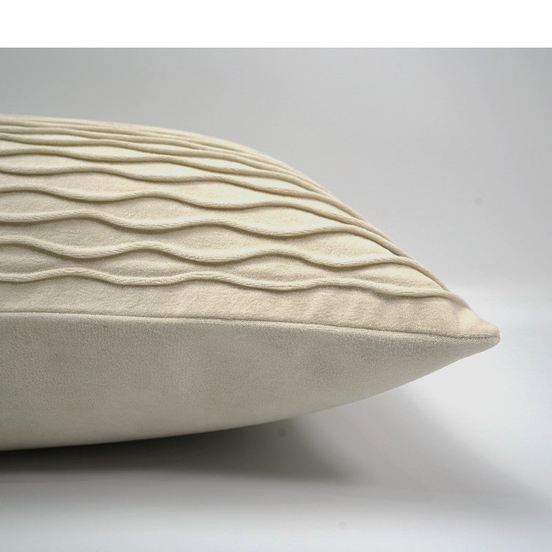 New Beige Wave Pattern Pillows Nordic Modern Minimalist Model Room Sales Office Waist Pillow